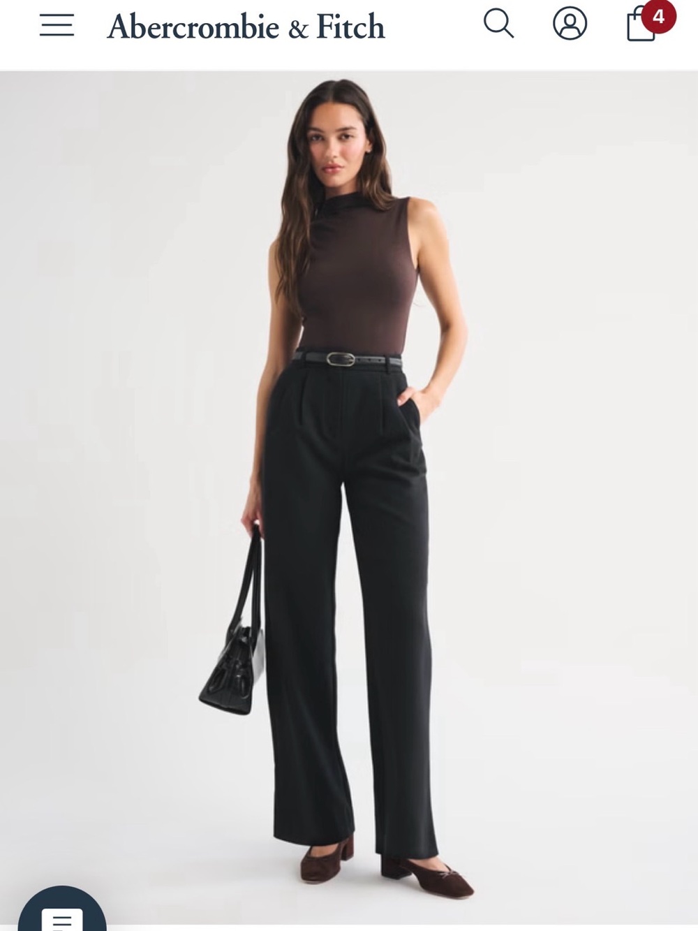 A&F Sloane Tailored Wide Leg Pant
